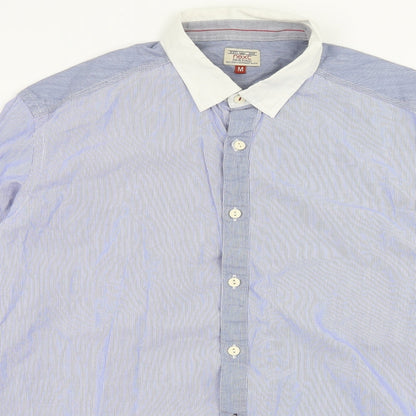 Next Mens Blue Striped   Button-Up Size M