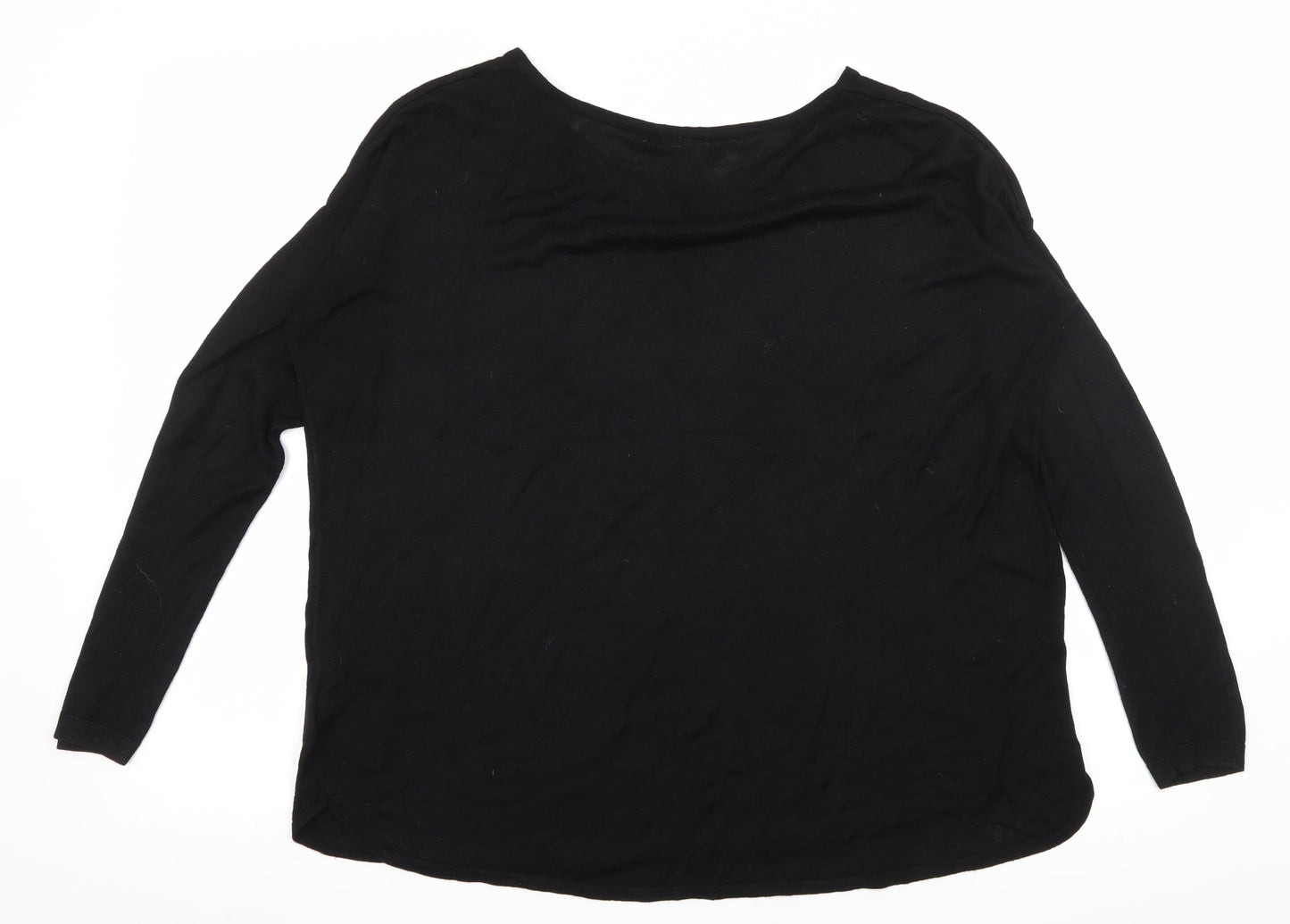 H&M Womens Black  Knit Pullover Jumper Size S