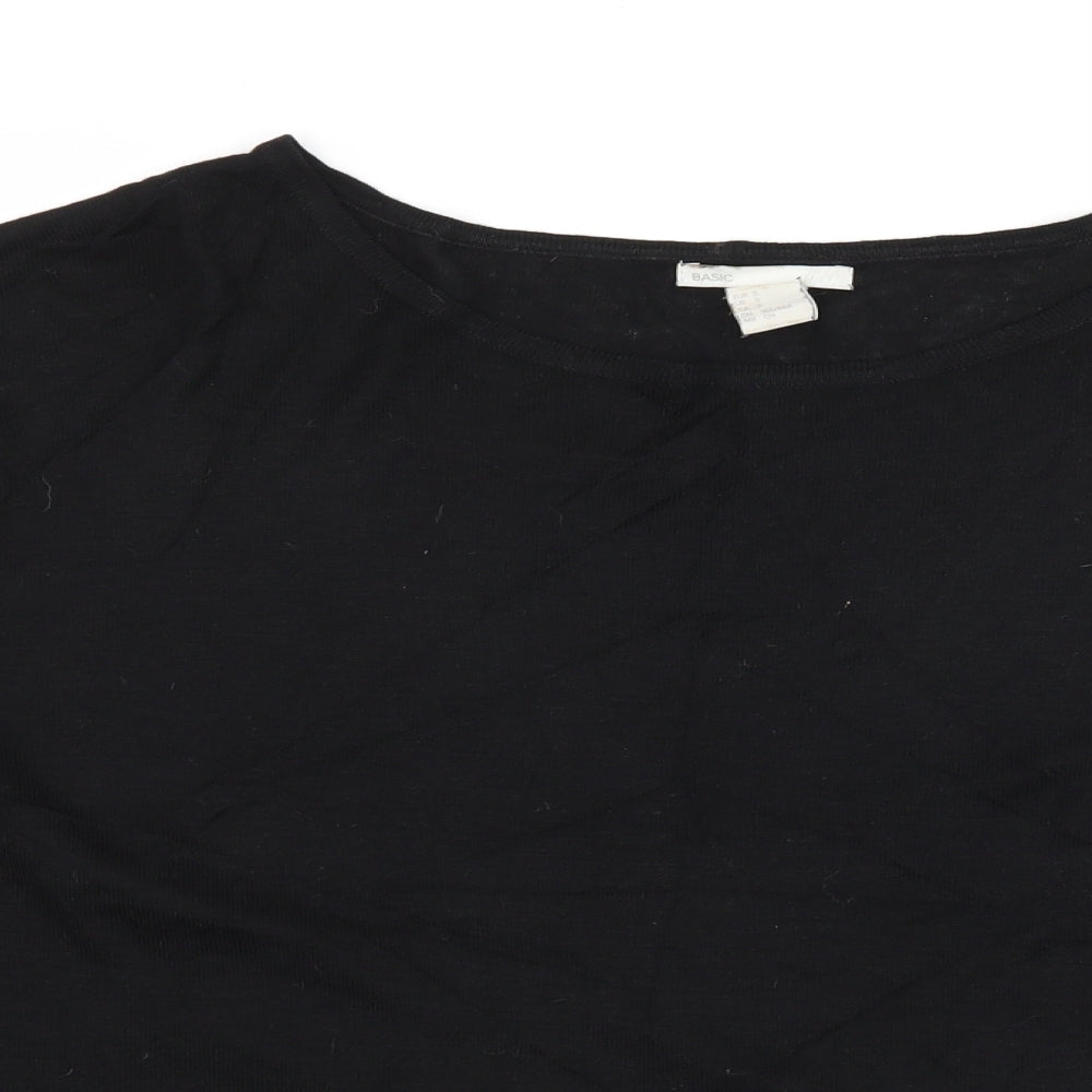 H&M Womens Black  Knit Pullover Jumper Size S