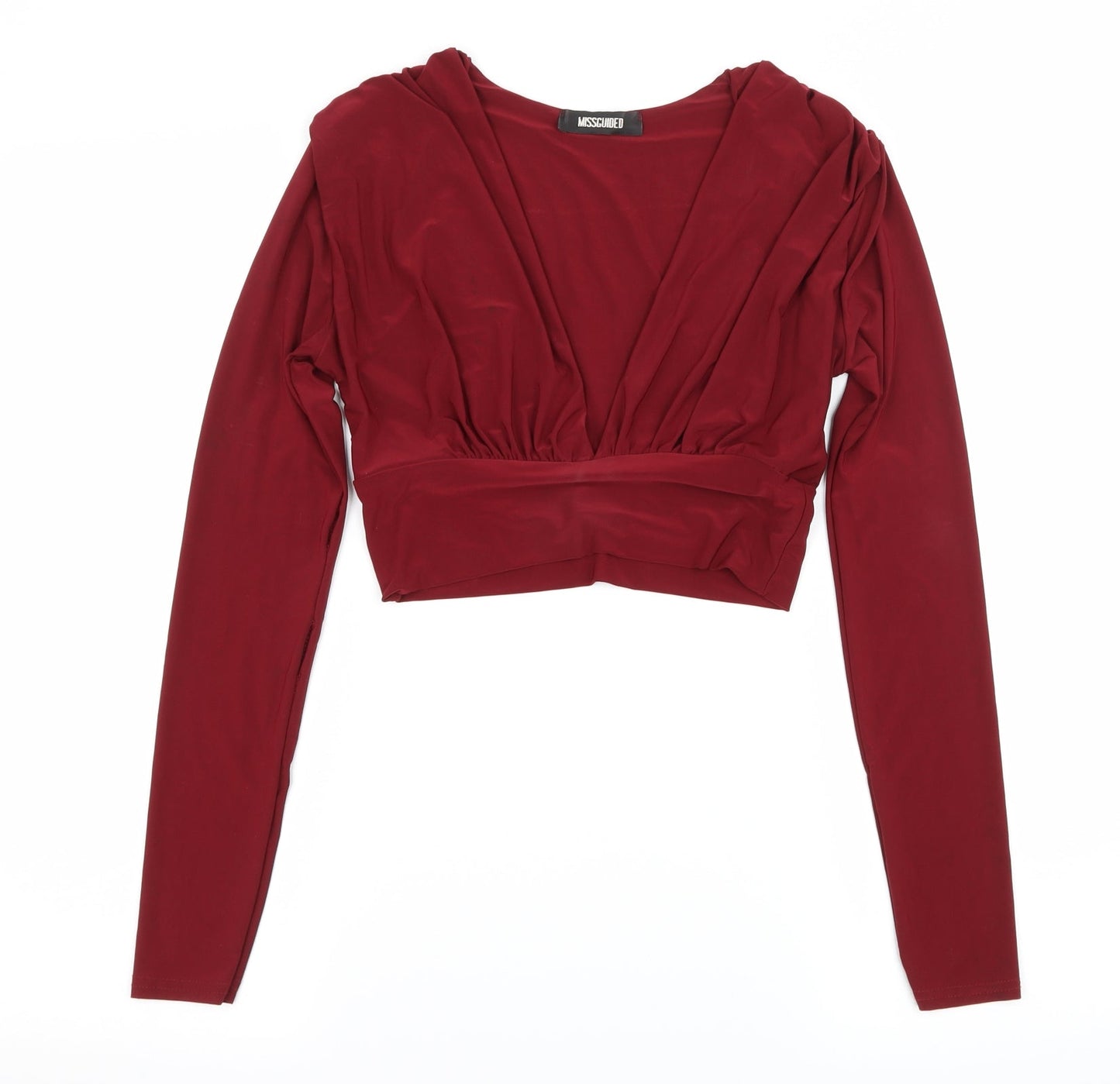 Missguided Womens Red  Jersey Basic T-Shirt Size 8
