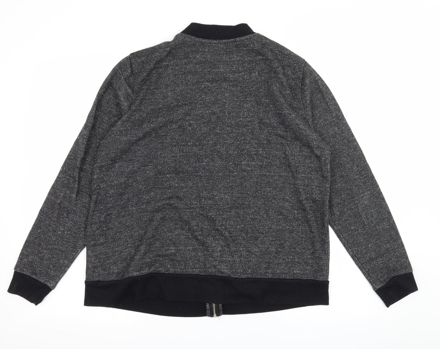 Soul Luxe Womens Grey  Jersey Full Zip Sweatshirt Size L
