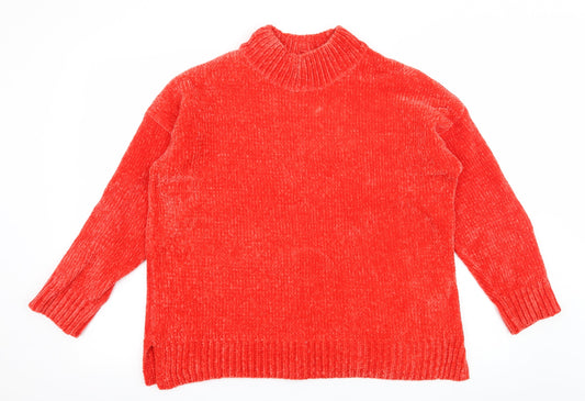 F&F Womens Red  Knit Pullover Jumper Size 14