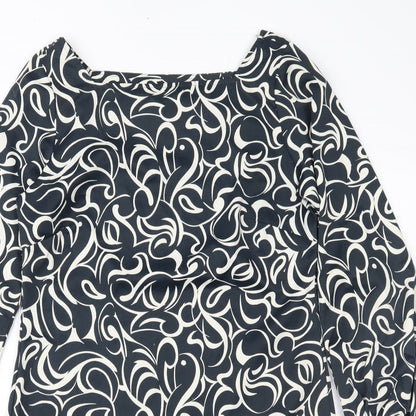 Matalan Womens Blue Geometric  Shift  Size 12