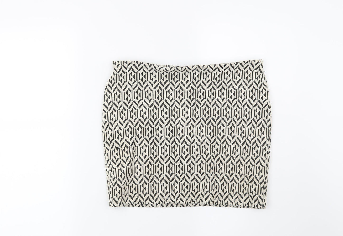 Atmosphere Womens Beige Geometric  Mini Skirt Size 12