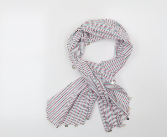 George Womens White Striped   Scarf