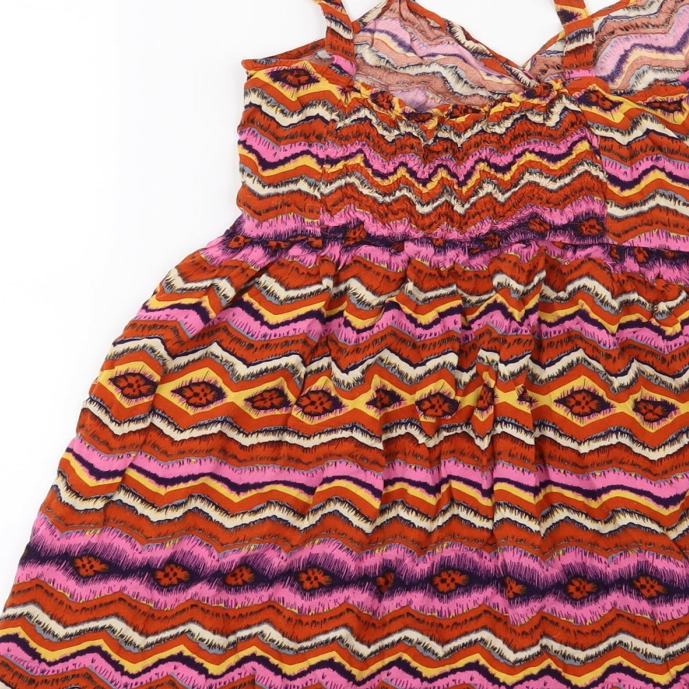 Atmosphere Womens Orange Geometric  Basic Blouse Size 12
