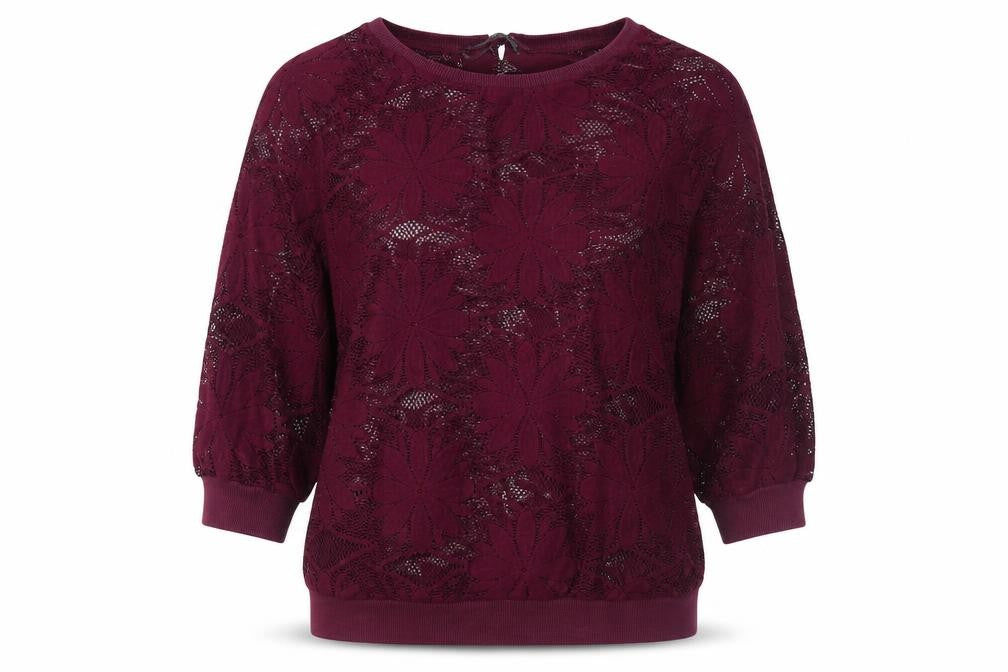 Atmosphere Womens Purple Floral  Pullover Sweatshirt Size 8