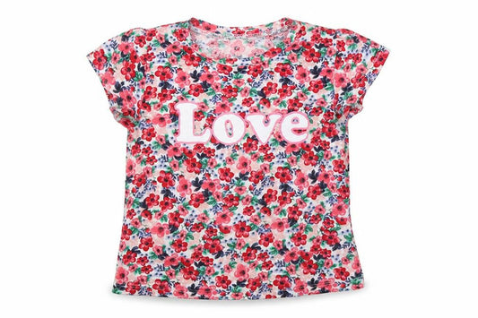 H&M Girls Multicoloured Floral  Basic T-Shirt Size S