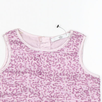 Marks & Spencer Girls Pink   Basic T-Shirt Size 4-5 Years