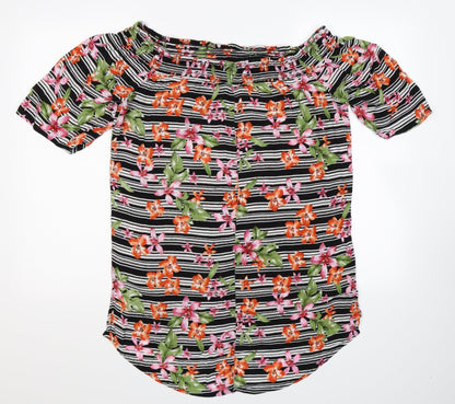 Preloved Peacocks Womens Multicoloured Floral  Pullover Jumper Size L - Front