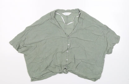 Primark Womens Grey   Basic Button-Up Size 10