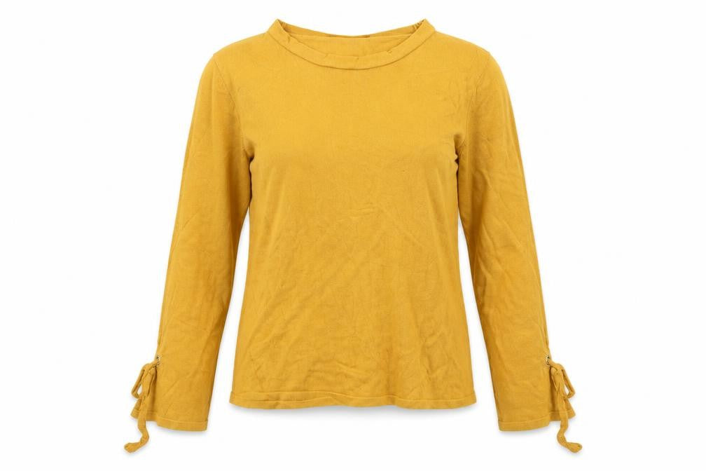New Look Womens Yellow  Knit Pullover Jumper Size 8