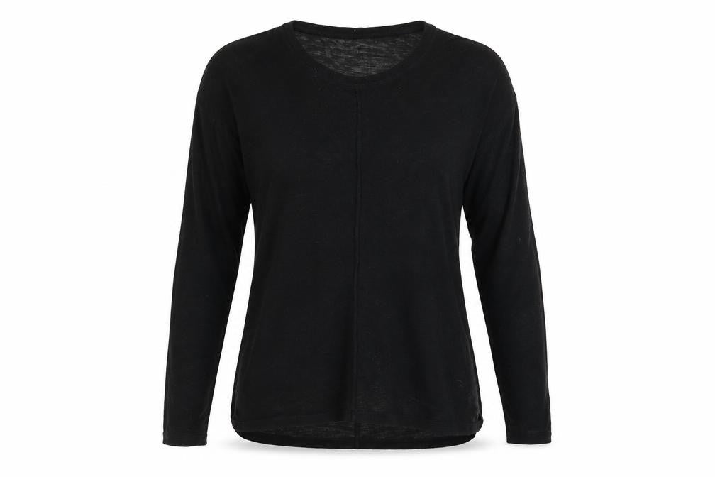 Papaya Womens Black  Knit Pullover Jumper Size S