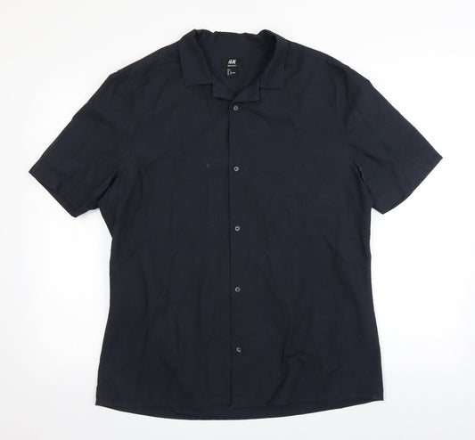 H&M Mens Blue    Button-Up Size L