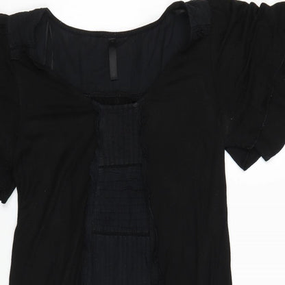 Preloved NEXT Womens Black   Pencil Dress  Size 12 - Detail