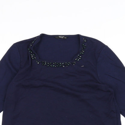 TIGI Womens Blue   Pullover Jumper Size 14