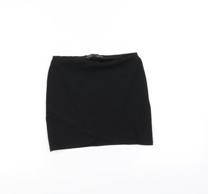 Topshop Womens Black   A-Line Skirt Size 6