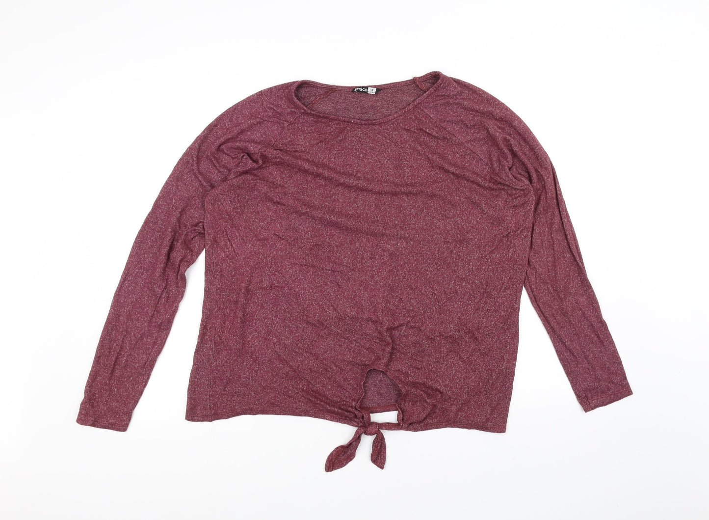 Pep&Co Womens Red   Basic T-Shirt Size 12