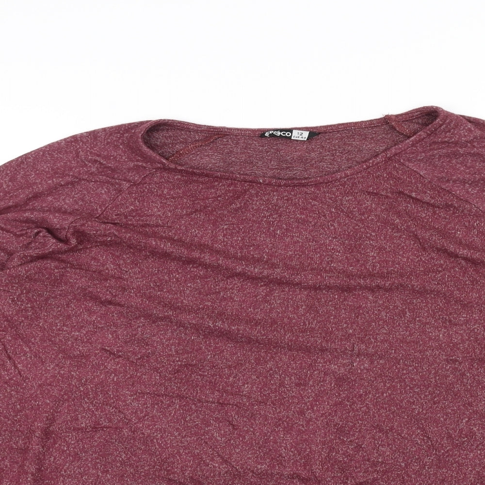 Pep&Co Womens Red   Basic T-Shirt Size 12