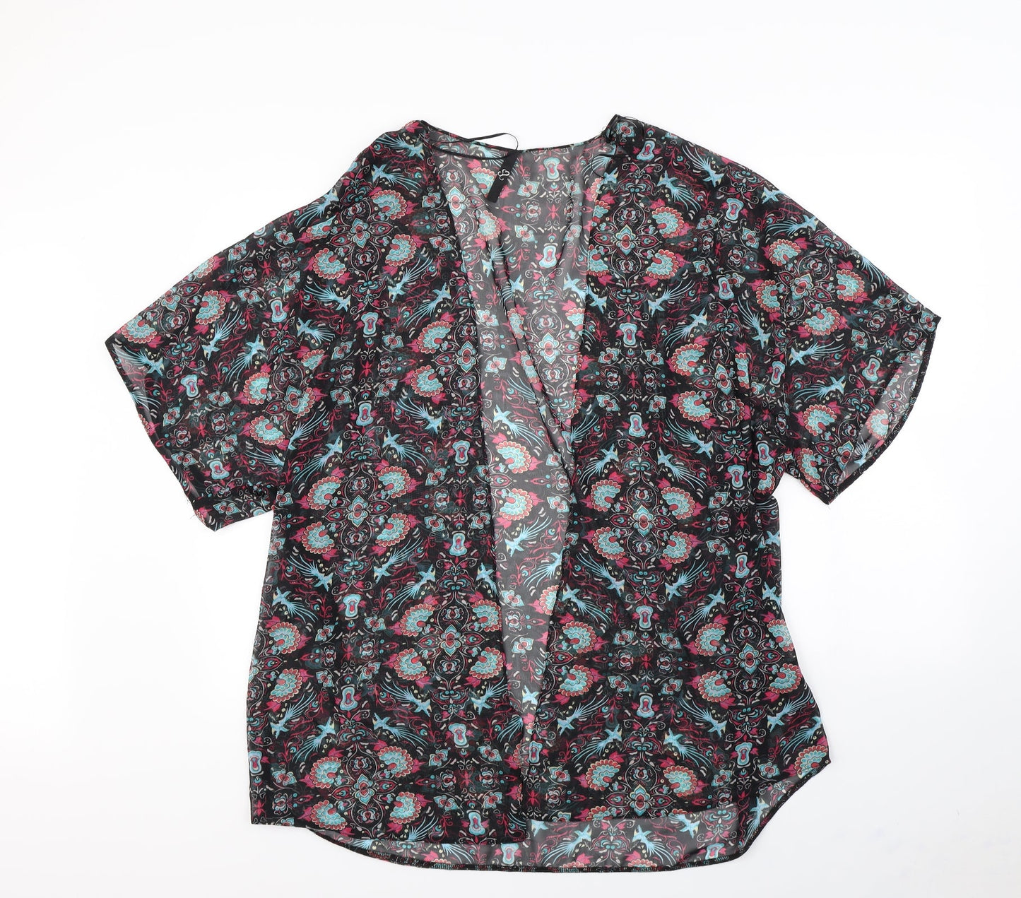 Preworn Womens Black Geometric  Jacket  Size 14