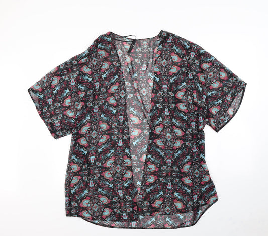 Preworn Womens Black Geometric  Jacket  Size 14