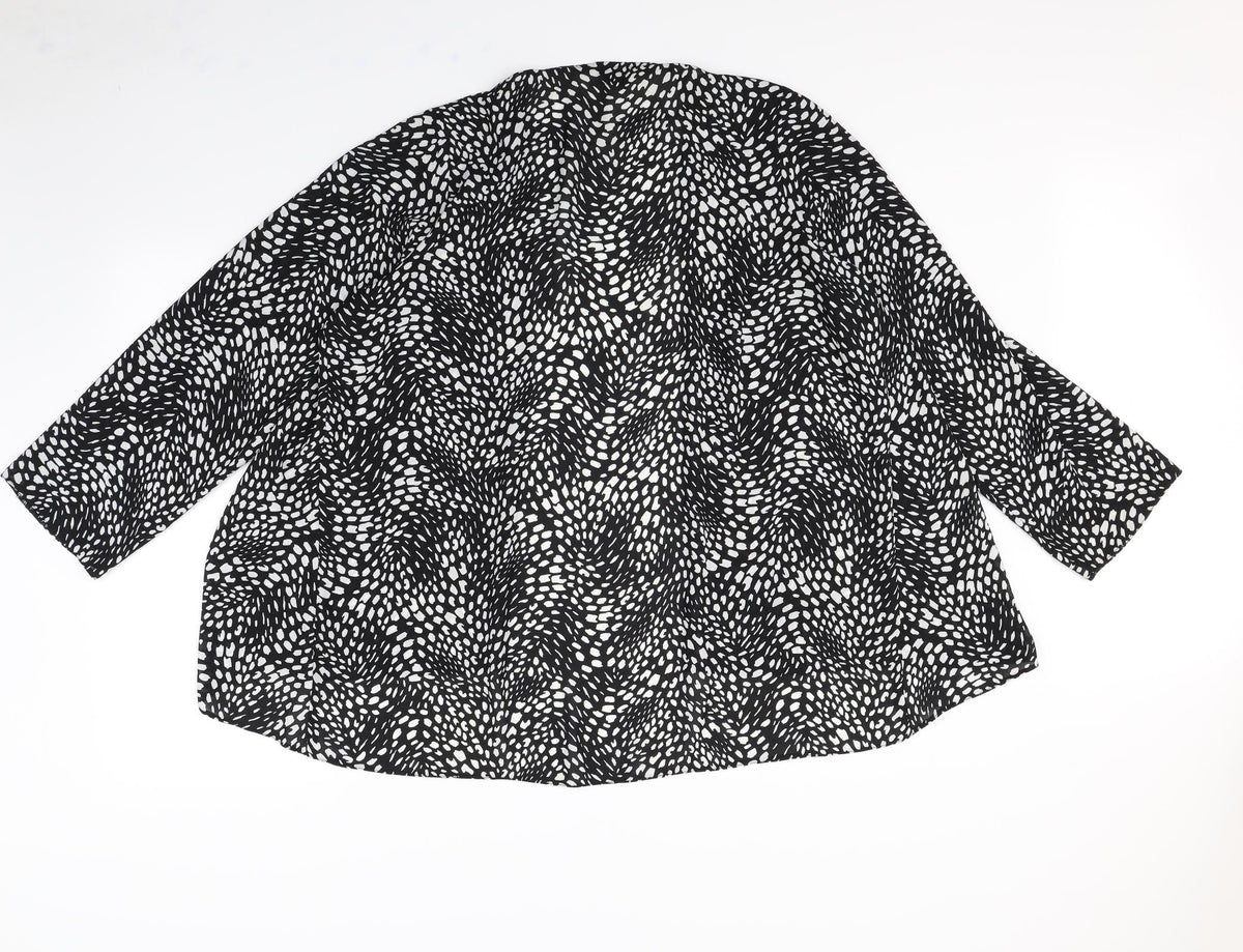 Preworn Womens White Polka Dot  Jacket  Size 18