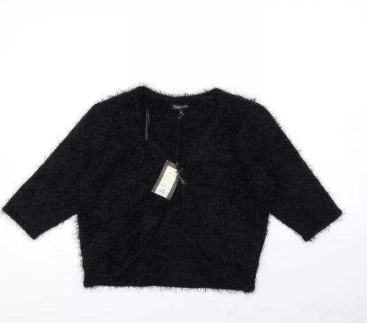 First Avenue Womens Black   Cardigan Jumper Size L