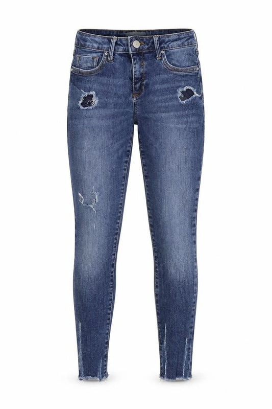 Denim & Co. Womens Blue   Skinny Jeans Size 8 L28 in