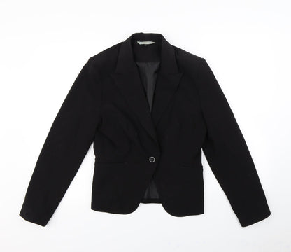 Red Herring Womens Black   Jacket Blazer Size 12  - Shoulder Pads