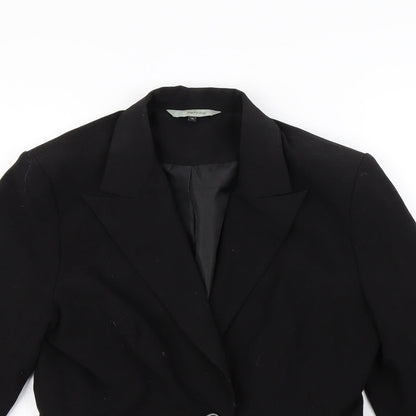 Red Herring Womens Black   Jacket Blazer Size 12  - Shoulder Pads