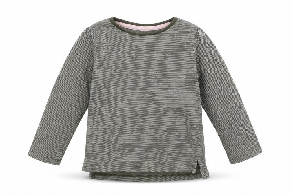 Primark Girls Green Striped  Basic T-Shirt Size 18-24 Months