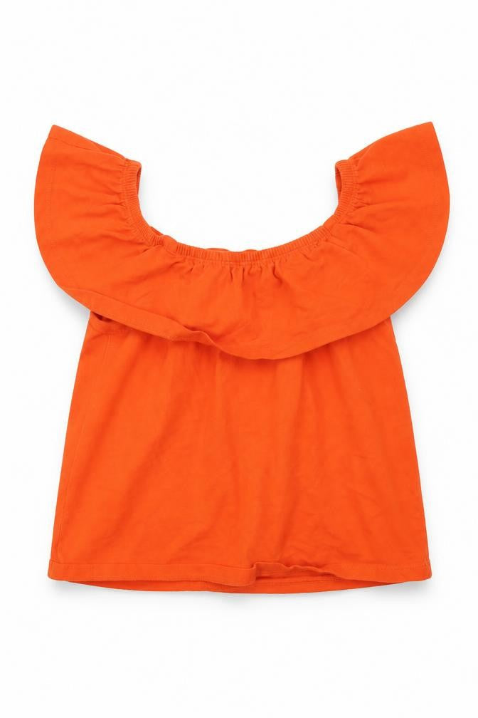 Miss E vie Girls Orange   Basic Blouse Size 11-12 Years