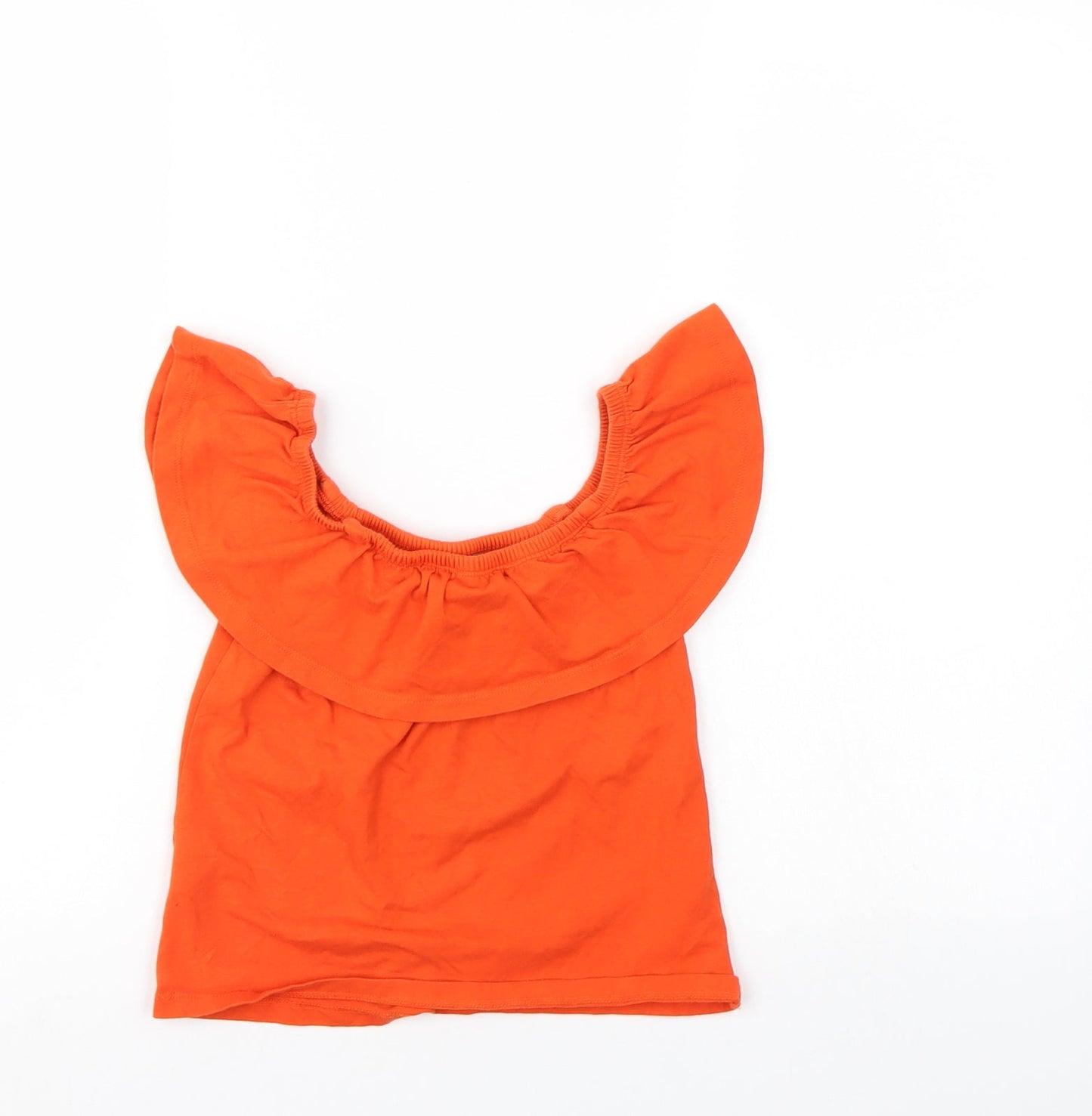 Miss E vie Girls Orange   Basic Blouse Size 11-12 Years
