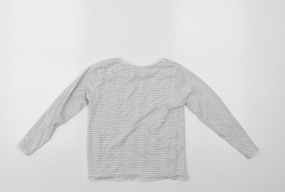 Preloved George Girls White   Top Pyjama Top Size 8-9 Years - Front