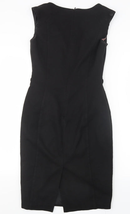 Preloved NEXT Womens Black   Pencil Dress  Size 6 - Back
