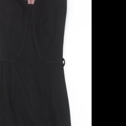 Preloved NEXT Womens Black   Pencil Dress  Size 6 - Detail