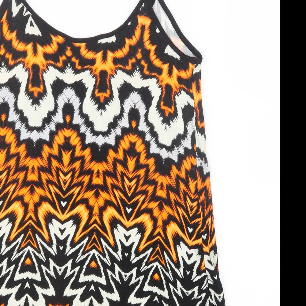Dorothy Perkins Womens Orange Geometric  Camisole T-Shirt Size 14