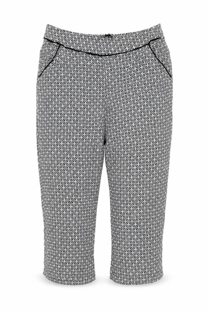 Dorothy Perkins Womens Black Geometric  Trousers  Size 16 L25 in