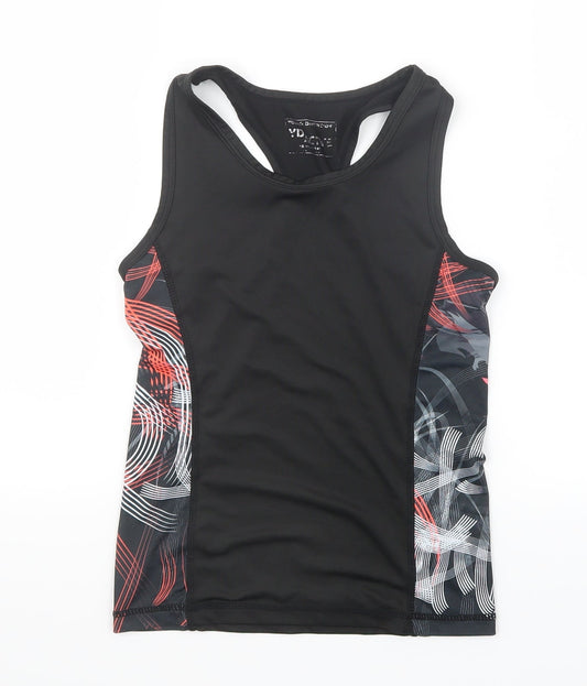 Young Dimension Girls Black   Basic Tank Size 10-11 Years