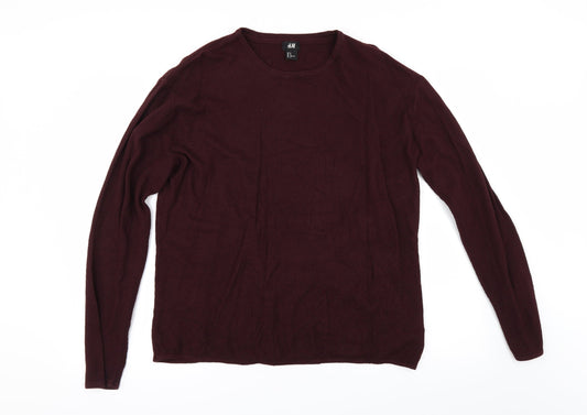 H&M Womens Red   Pullover Jumper Size M