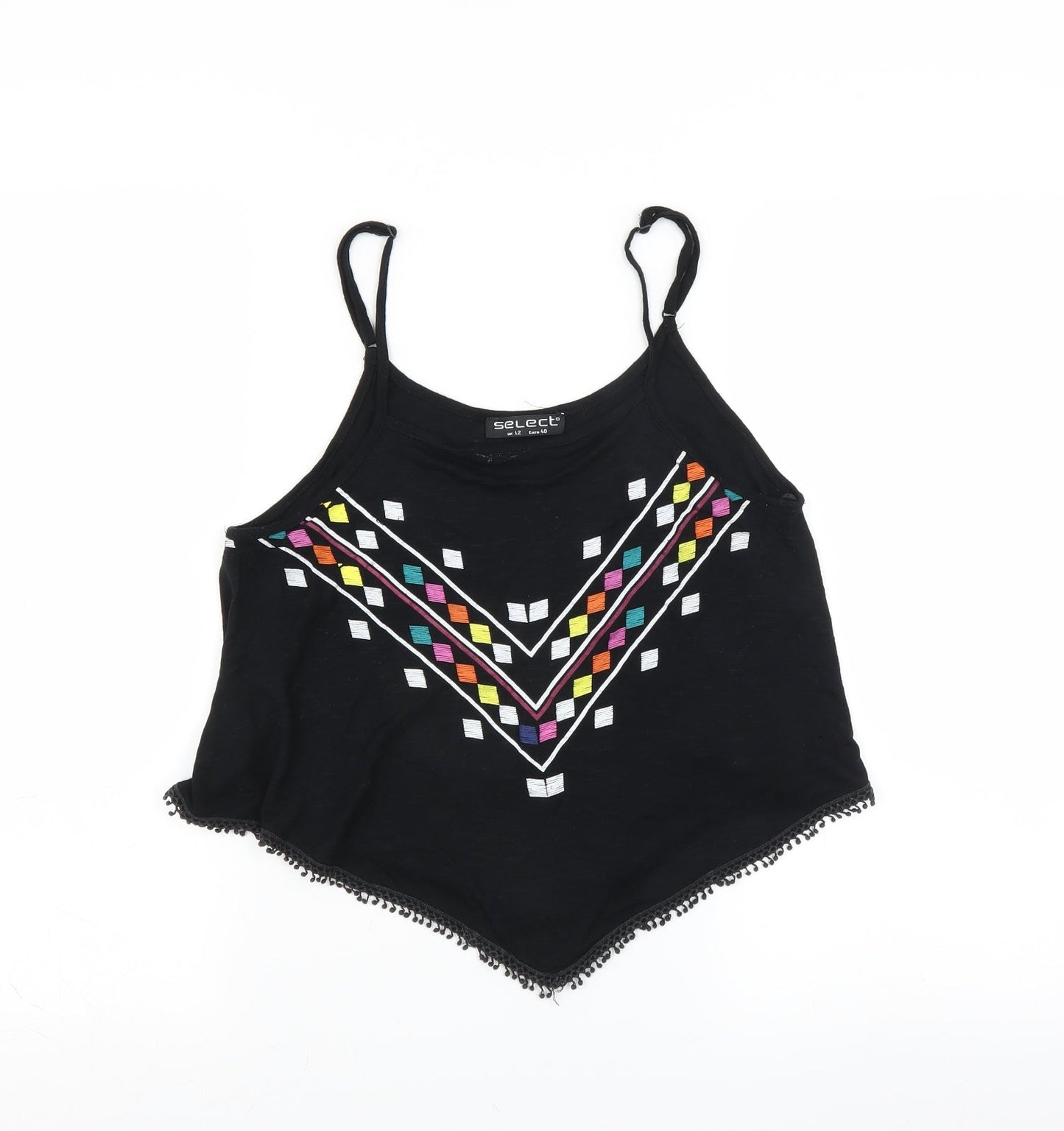 Select Womens Black   Camisole Blouse Size 12  - cropped