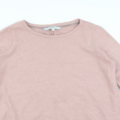 Next Womens Pink   Pullover Jumper Size 10  - tie side detail