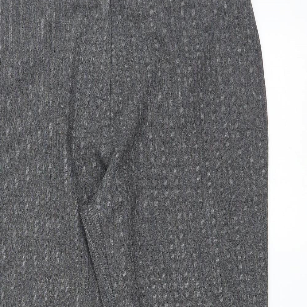 Klass Womens Grey Striped  Trousers  Size 14 L29 in