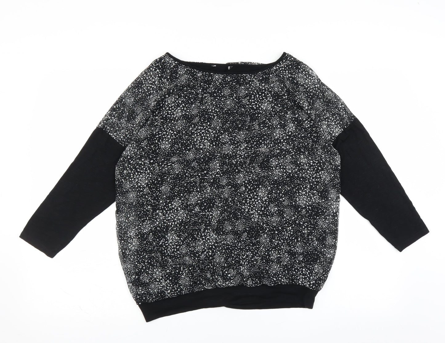 Preworn Womens Black   Basic Blouse Size 10