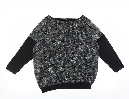 Preworn Womens Black   Basic Blouse Size 10