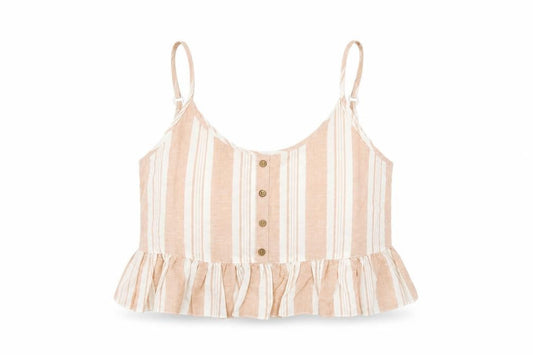 Primark Womens Pink Striped  Camisole Blouse Size 14  - cropped