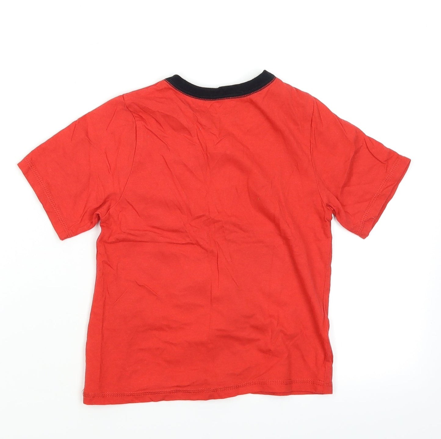 George Boys Red   Basic T-Shirt Size 4-5 Years  - Animal