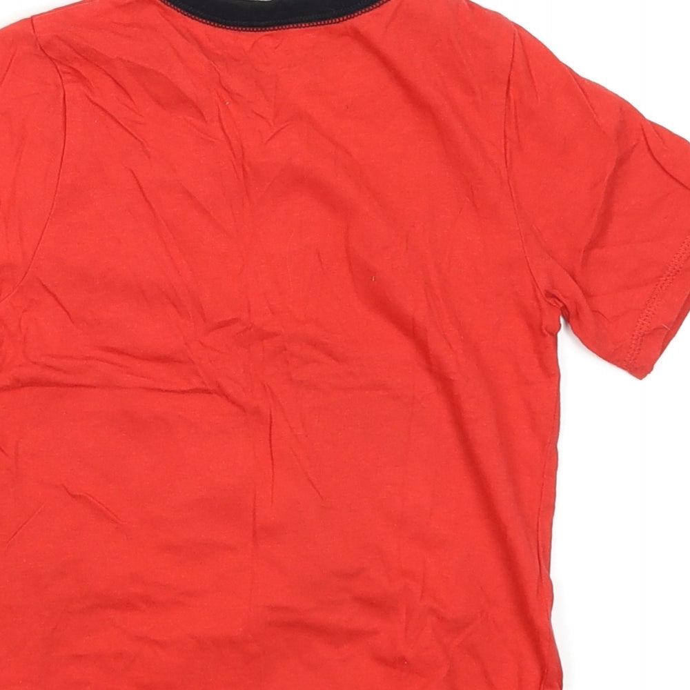 George Boys Red   Basic T-Shirt Size 4-5 Years  - Animal