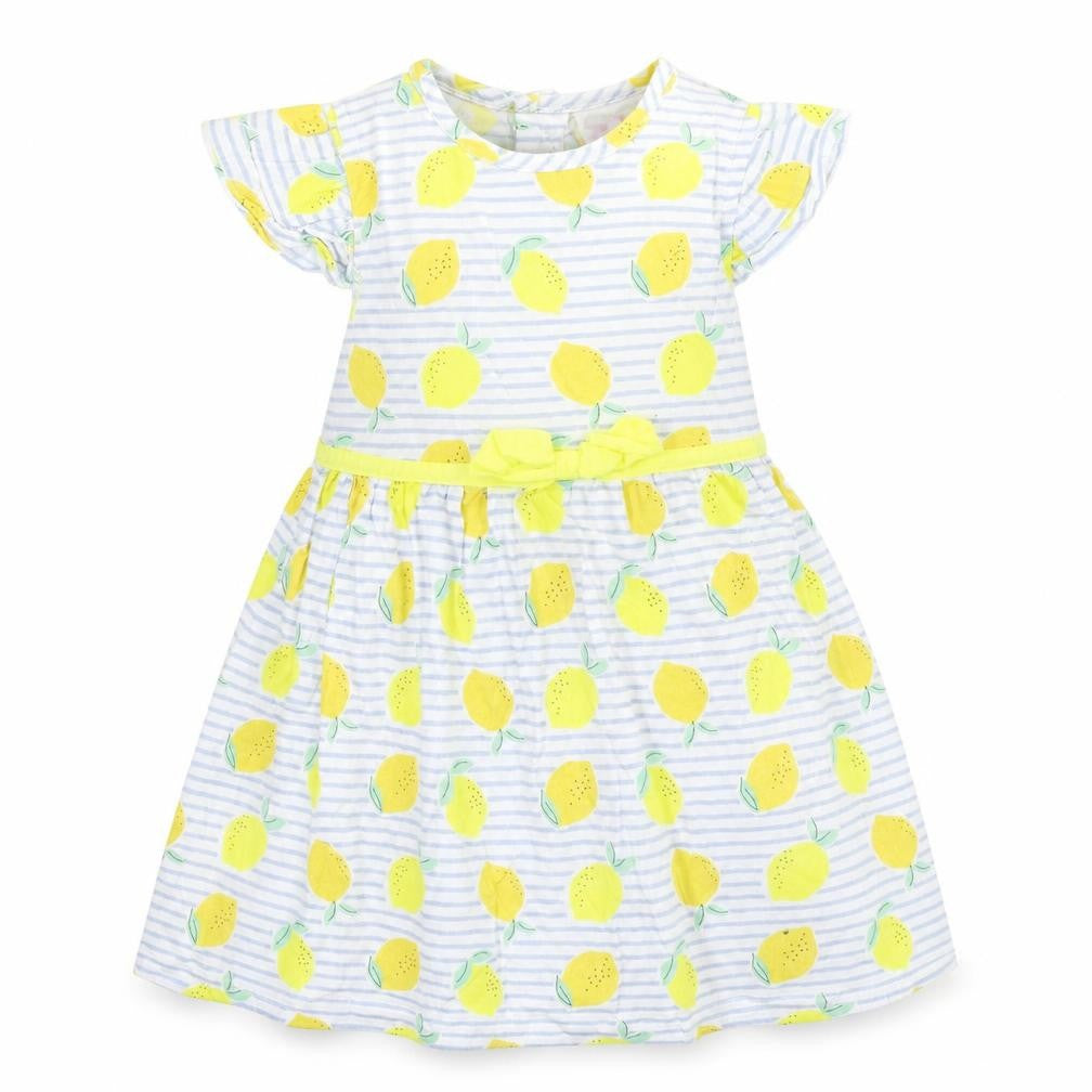 Mini Moi Girls Blue Striped  Skater Dress  Size 6-9 Months