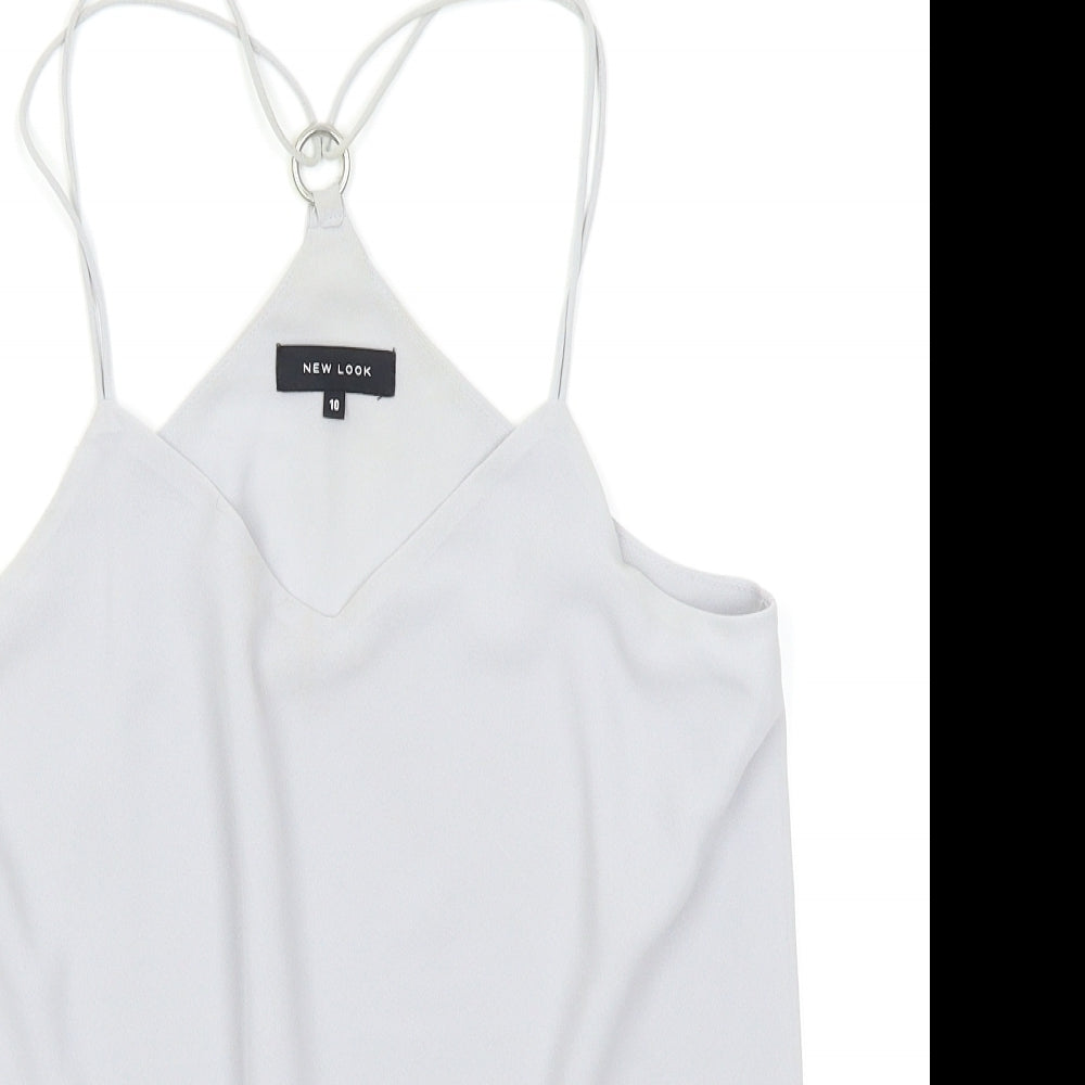 New Look Womens Grey   Camisole Blouse Size 10
